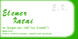 elemer katai business card